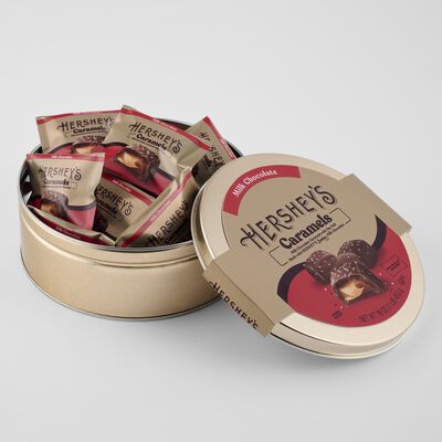 HERSHEY’S Caramels Candy Gift Tin, 1 lb