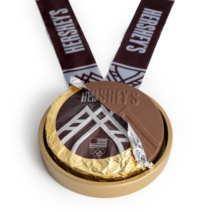 Image of Hershey&rsquo;s Team USA Chocolate Medal Tin (Olympics) Packaging