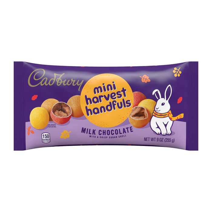 CADBURY Mini Harvest Handfuls Milk Chocolate Candy Bag, 9 oz