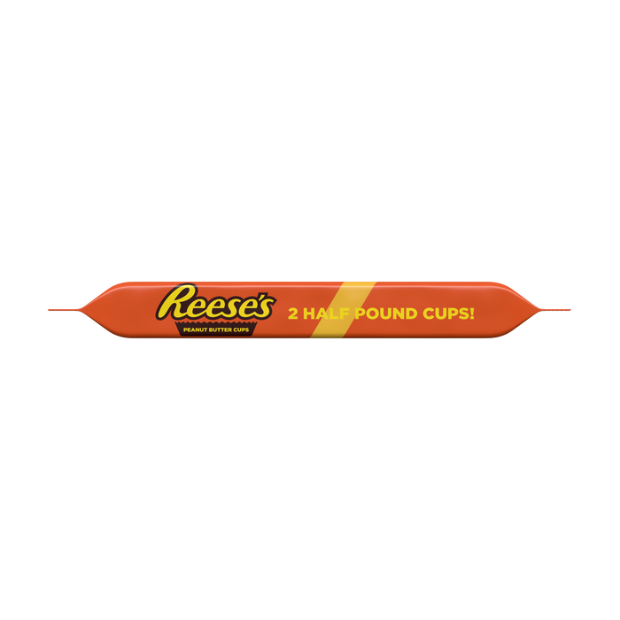 Image of World's Largest REESE'S Peanut Butter Cups [1 lb. pack (2 x 8 oz. cups)] Packaging