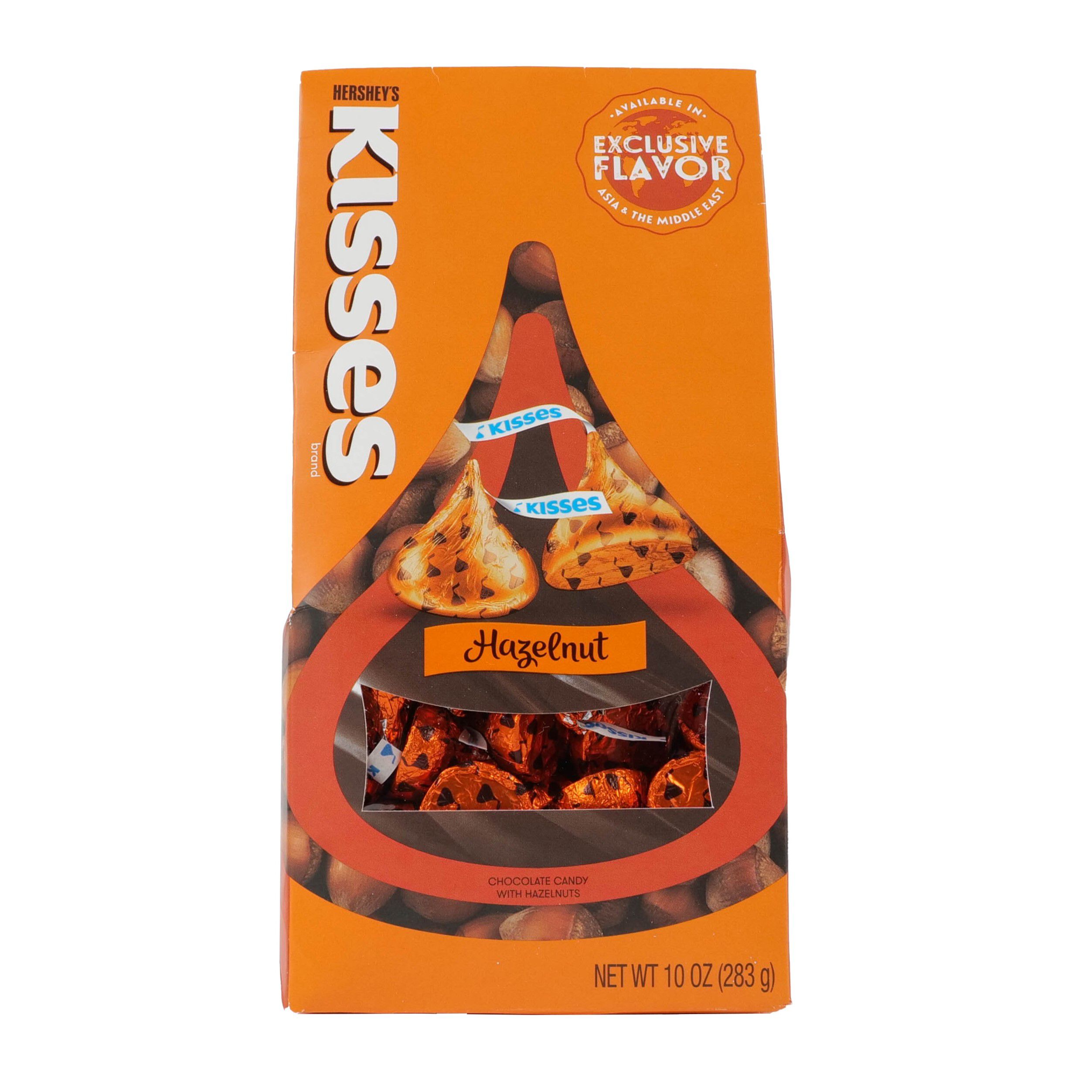 HERSHEY'S KISSES Flavors of The World Hazelnut 10oz Pouch