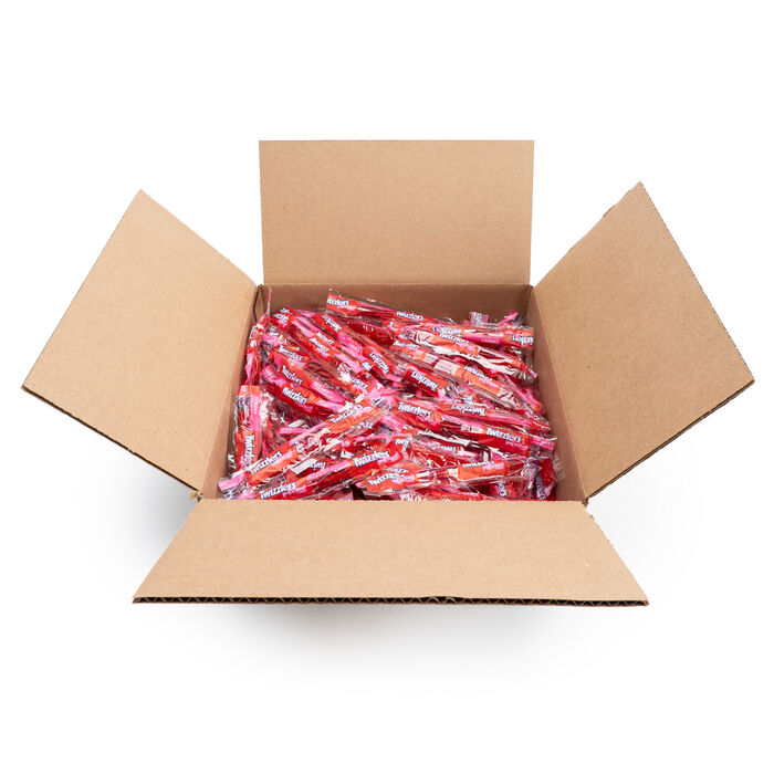 Image of TWIZZLERS PULL ‘N’ PEEL Cherry Candy Snack Size 5lb Bulk Box Packaging