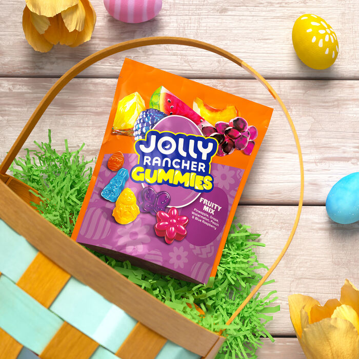 Image of JOLLY RANCHER Fruity Mix Easter Gummies Share Bag, 6.8 oz Packaging