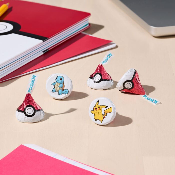 Image of HERSHEY'S KISSES Milk Chocolate Pokémon Candy Party Pack, 34.1 oz Packaging