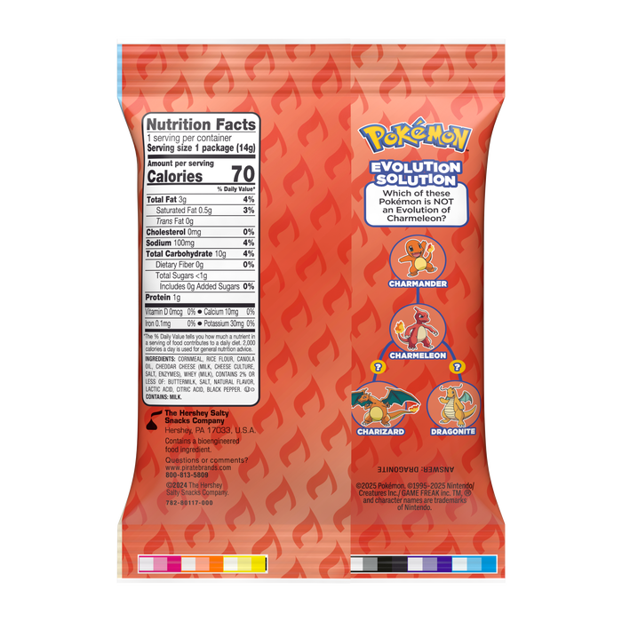 Image of PIRATE'S BOOTY Pokémon Aged White Cheddar Rice & Corn Puffs, 0.5 oz Bags (18 Count) Packaging