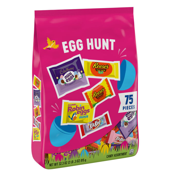 Image of Hershey Assorted Flavored, Easter  Candy  Variety Bag, 32.3 oz  (75 Pieces) Packaging
