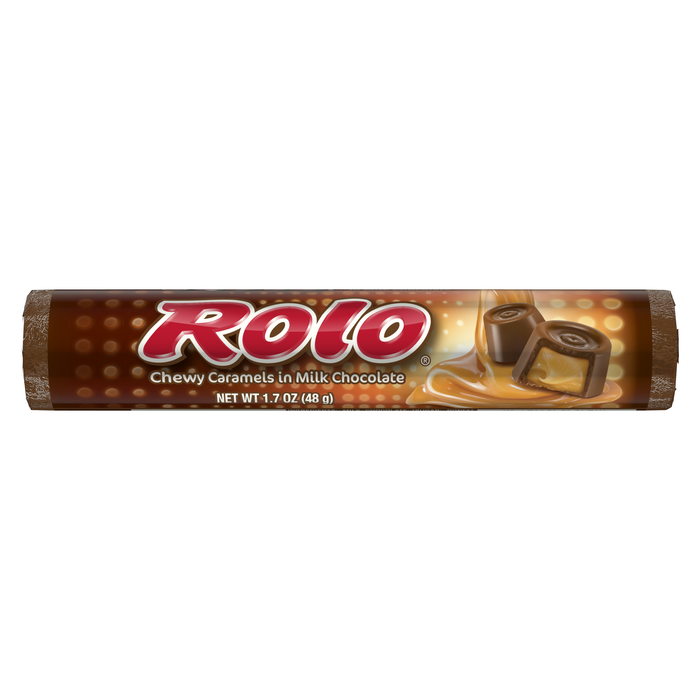 Image of ROLO® Creamy Caramels Wrapped in Rich Chocolate Candy Packaging