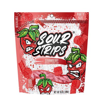 Sour Strips Strawberry Candy Party Bag, 10.2oz