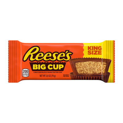REESE'S BIG CUP Milk Chocolate Peanut Butter Cups King Size 2.8 oz Candy Bar