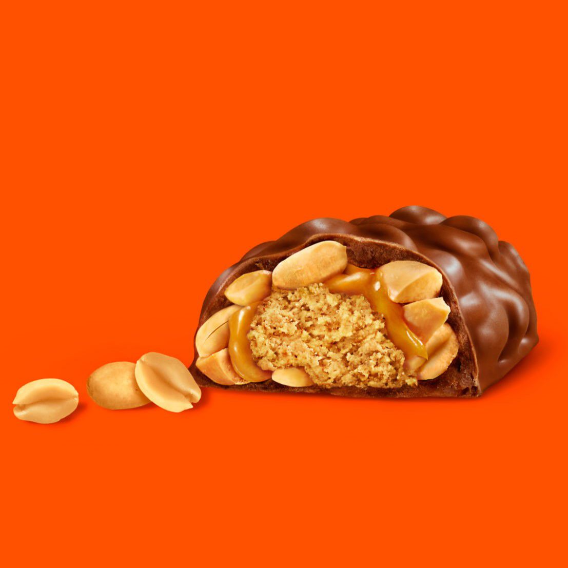 REESE S NUTRAGEOUS Chocolate Peanut Butter Caramel and Peanut Candy Bars 1.66 oz 18 Count