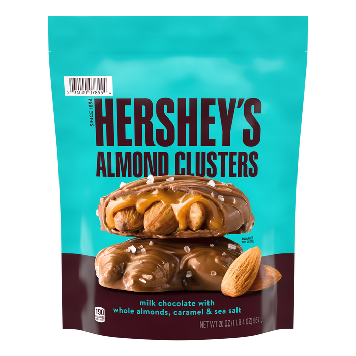 Image of HERSHEY&rsquo;S Almond Caramel Clusters, 20 oz Bag Packaging
