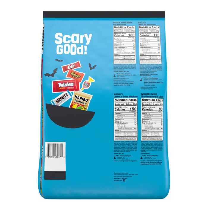 Image of Hershey Assorted, Halloween Candy Bulk Variety Bag, 98.54 oz (330 Pieces) Packaging