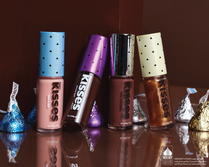 Image of HERSHEY'S KISSES x GLAMLITE Lip Gloss Set Packaging