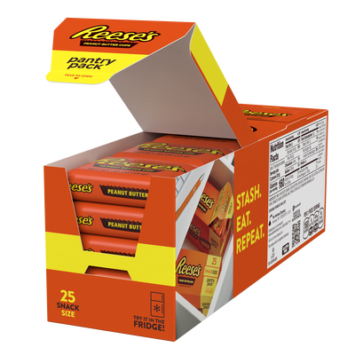 REESE'S Milk Chocolate Snack Size Peanut Butter Cups Pantry Pack, 13.75 oz, 25 count