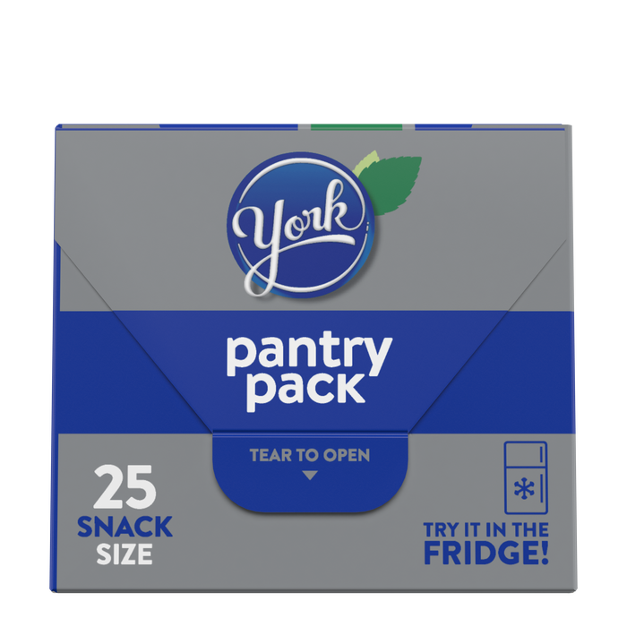 Image of YORK Dark Chocolate Snack Size Peppermint Patties Pantry Pack, 15 oz, 25 count Packaging
