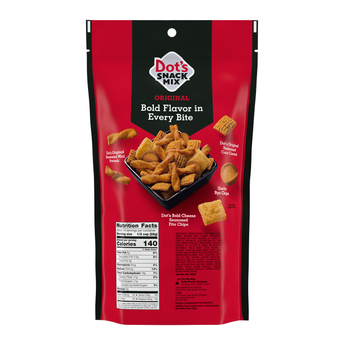 Image of DOT&rsquo;S PRETZELS Original Snack Mix, 14 oz Packaging