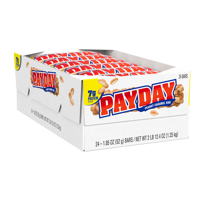 Image of PAYDAY Peanut Caramel Candy Bars, 1.85 oz (24 Count) Packaging