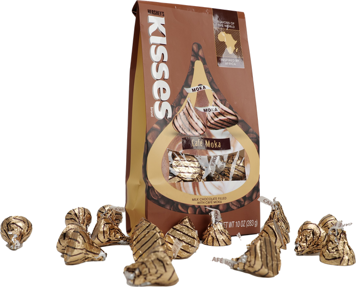 Image of HERSHEY'S KISSES Flavors of the World Café Moka, 10 oz bag Packaging