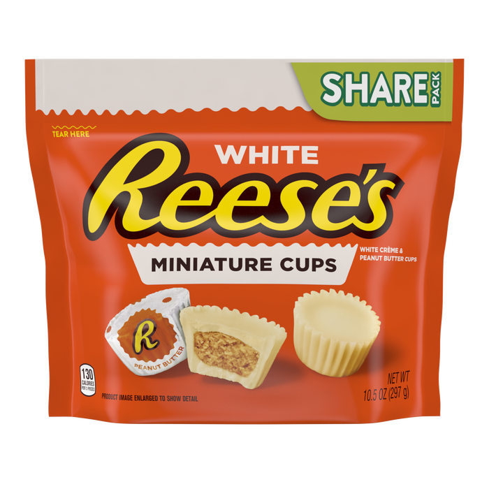 Image of REESE'S White Peanut Butter Cups Miniatures, 10.5 oz. bag Packaging