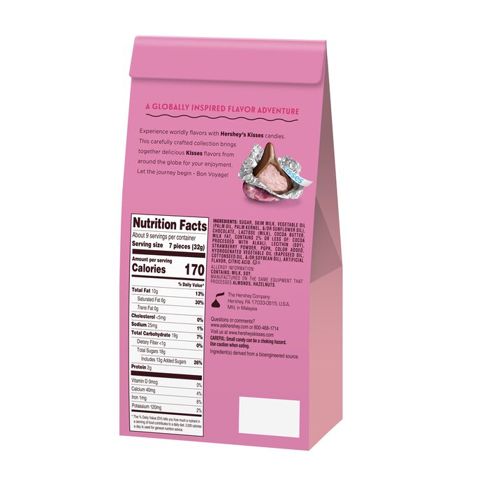 Image of HERSHEY'S KISSES Strawberry Flavored Kisses, 10oz Pouch Packaging