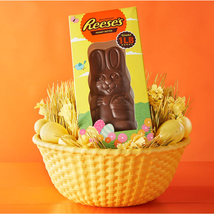 Image of REESE'S BUNNY Milk Chocolate Peanut Butter, Easter  Candy  Gift Box, 1 lb Packaging