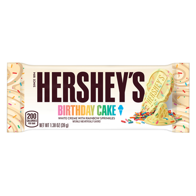 HERSHEY'S Ice Cream Shoppe Birthday Cake Flavored Candy Bar, 1.38 oz.
