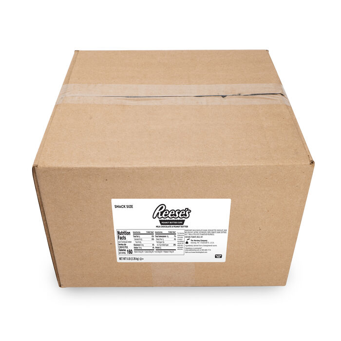 Image of REESE’S Peanut Butter Cups Snack Size 5 lbs. Bulk Candy Box Packaging