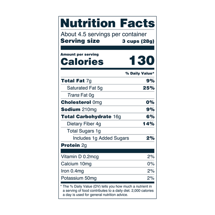 Image of LesserEvil Cheddar Popcorn 4.6oz Packaging