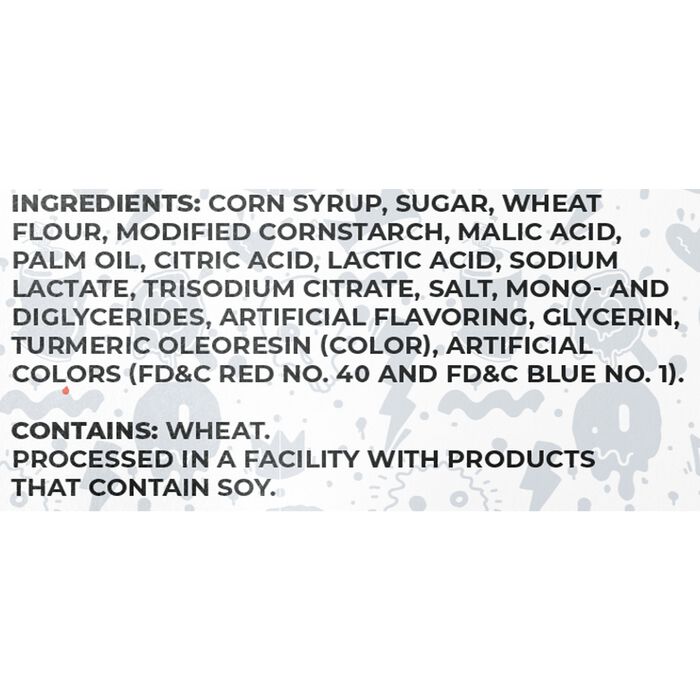 Image of Sour Strips Rainbow Candy Peg Bag, 3.4oz Packaging