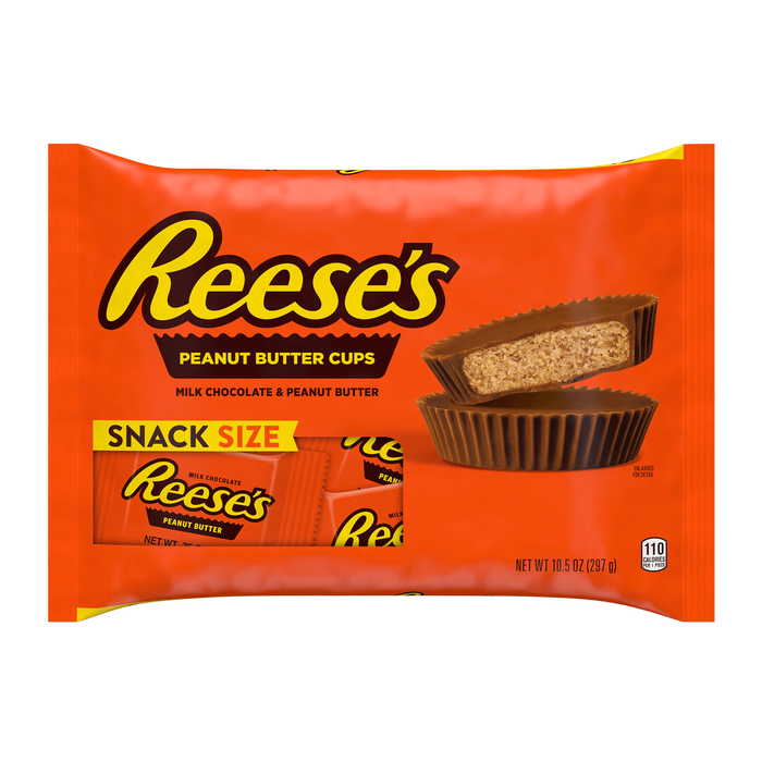 Image of REESE'S Peanut Butter Cups Snack Size - 10 oz. Bag Packaging