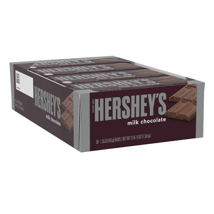 Image of HERSHEY'S Milk Chocolate Candy Bars, 1.55 oz (36 Count) Packaging