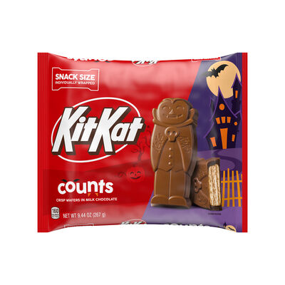 KIT KAT® Milk Chocolate Wafer Snack Size Halloween Counts, 9.44oz Candy Bag