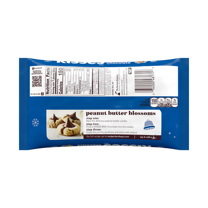 Image of HERSHEY'S KISSES Milk Chocolate Santa Hat, Christmas Candy Bag, 10.1 oz Packaging