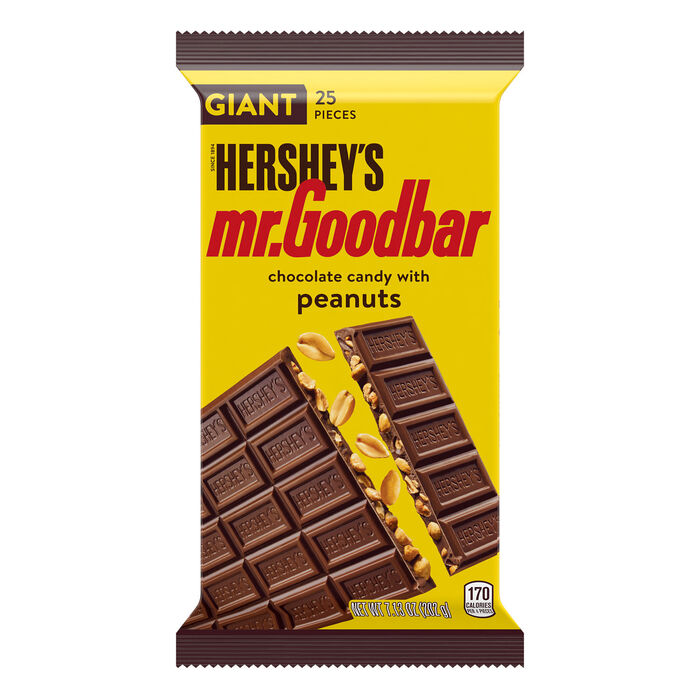 Image of MR. GOODBAR Milk Chocolate with Peanuts Giant 7.13oz Candy Bar Packaging