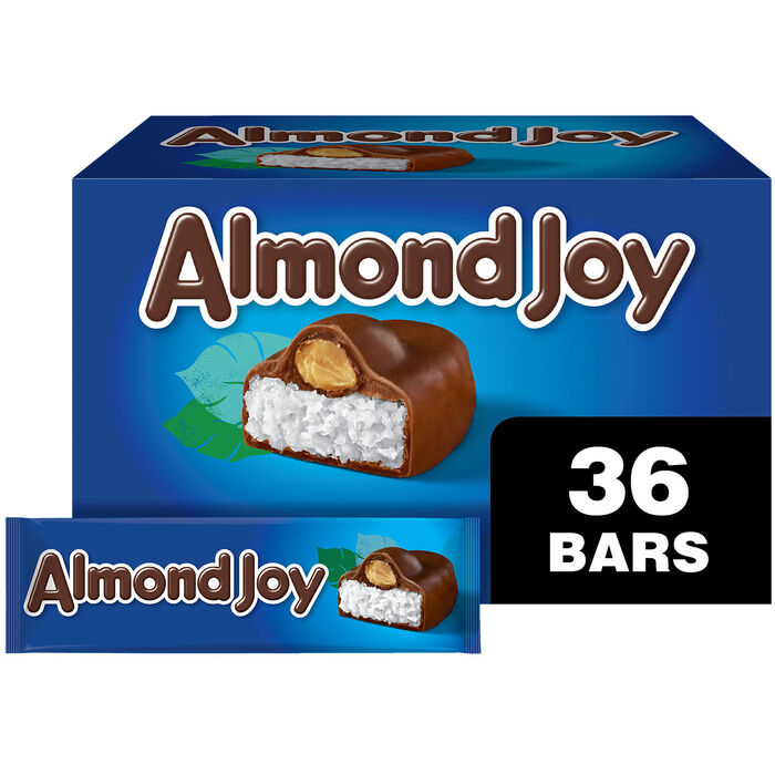 Image of ALMOND JOY Coconut and Almond Chocolate Candy Bars, 1.61 oz (36 Count) Packaging