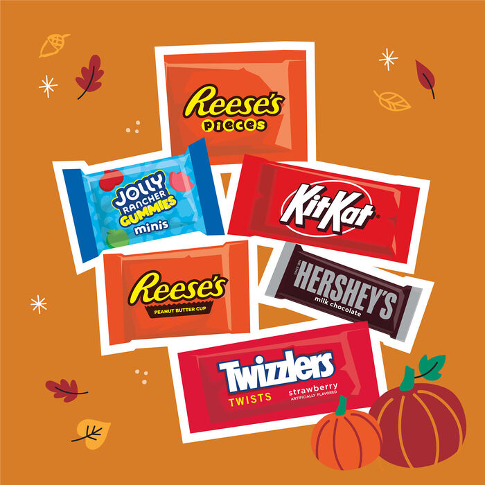Image of Hershey Assorted Halloween Candy Bulk Bag, 47.58 oz (105 Pieces) Packaging