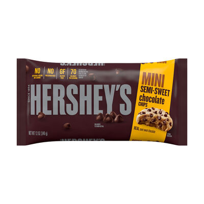 HERSHEY'S Mini Semi-Sweet Chocolate Chips 12oz Candy Bag