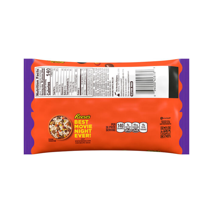 Image of REESE'S PIECES Halloween Peanut Butter Candy Bag, 10.8 oz Packaging