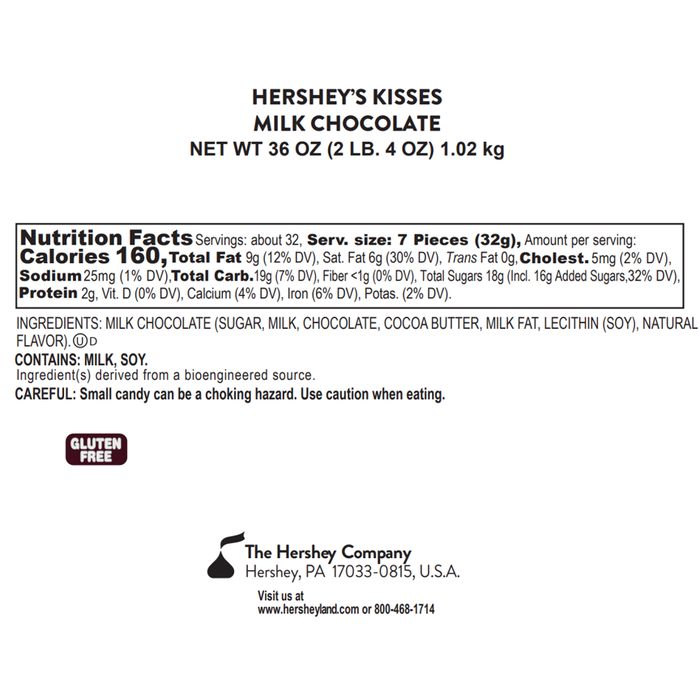 Image of HERSHEY'S KISSES Milk Chocolate Filled Holiday Red Gift Tin, 2.25 lb Packaging