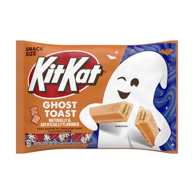 KIT KAT® Ghost Toast Cinnamon Toast Flavored Creme Wafer Snack Size Bars, Halloween Candy Bag, 9.8 oz