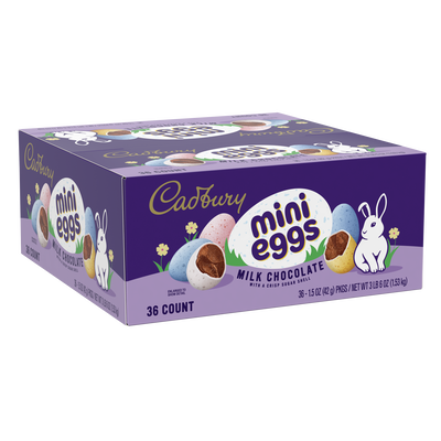 CADBURY MINI Milk Chocolate Eggs, Easter Candy Bag, 1.5 oz (36 Count)