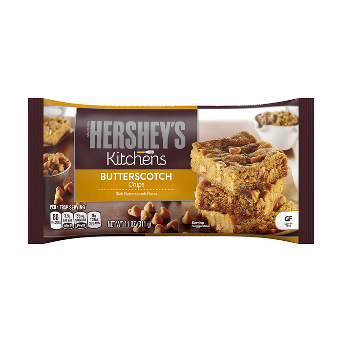 Image of HERSHEY'S Kitchens Butterscotch Chips, 11 oz. Bag Packaging