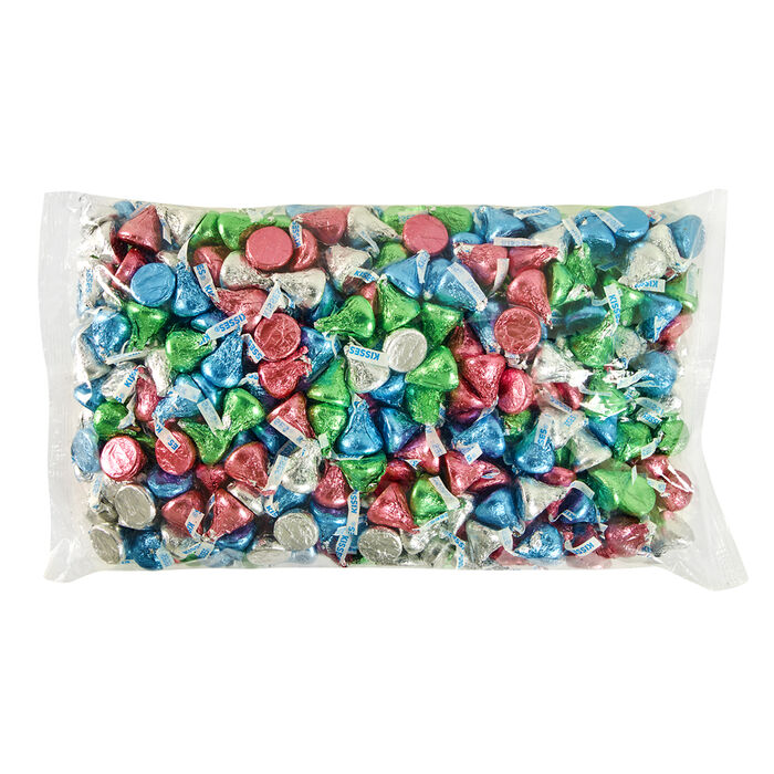 Image of HERSHEY'S KISSES Milk Chocolates in Springtime Pastel Foils - 66.7oz Candy Bag Packaging