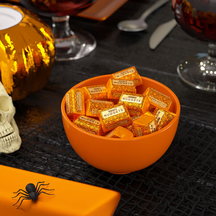 Image of HERSHEY'S NUGGETS Pumpkin Spice Latte Flavored Chocolates, 8oz Candy Bag Packaging