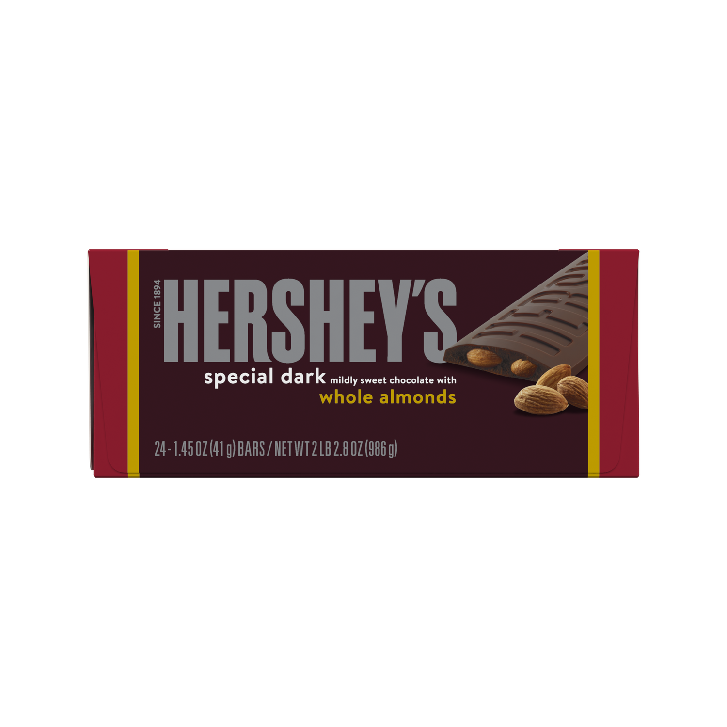 HERSHEY'S Special Dark Chocolate with Whole Almonds Candy Bars, 1.45 oz ...