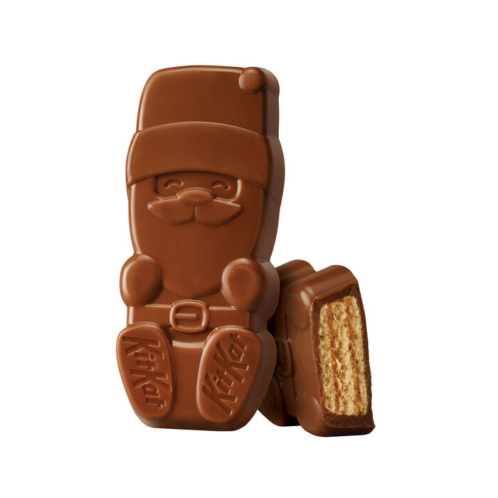 Image of KIT KAT® Milk Chocolate Wafer Snack Size Santas, Christmas Candy  Bag, 8.85 oz Packaging
