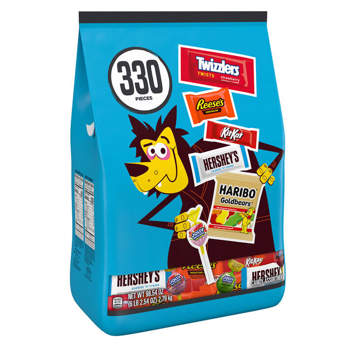 Image of Hershey Assorted, Halloween Candy Bulk Variety Bag, 98.54 oz (330 Pieces) Packaging