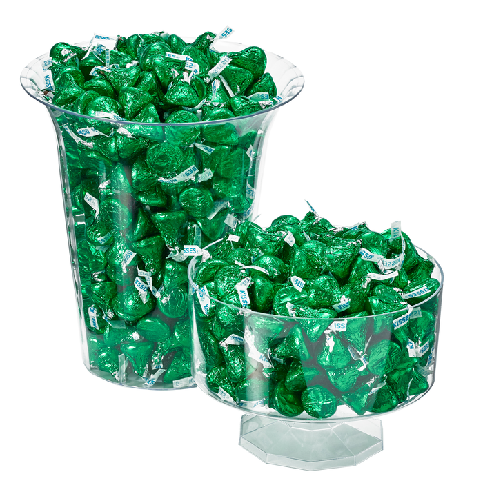 Image of KISSES Milk Chocolates in Dark Green Foils - 4.16 lbs. [4.16 lb. bag] Packaging