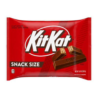 KIT KAT&reg; Milk Chocolate Wafer Snack Size, Candy Bag, 10.78 oz