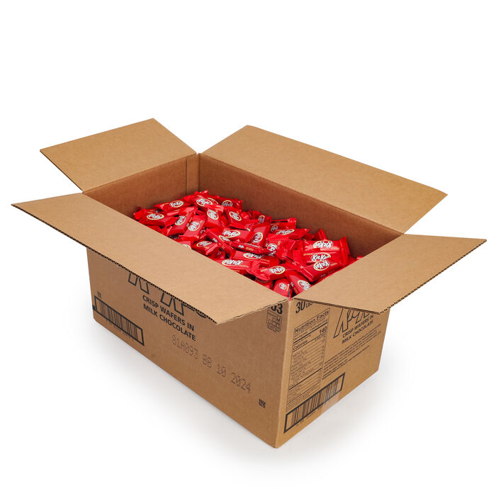 Image of KIT KAT® Milk Chocolate Snack Size Bulk Box, 30 lb Packaging